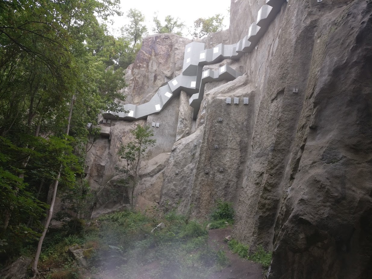 A bouldering rock