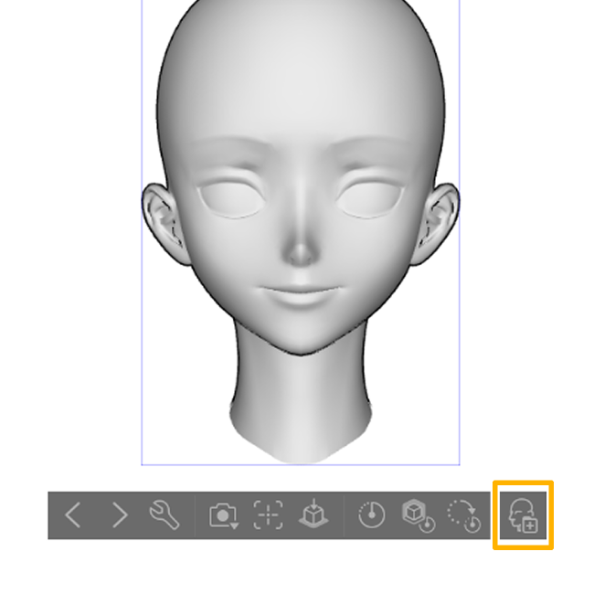 クリスタ3D頭部モデル「素材登録アイコン」