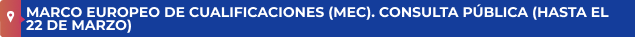 MARCO EUROPEO DE CUALIFICACIONES (MEC). CONSULTA PÚBLICA 