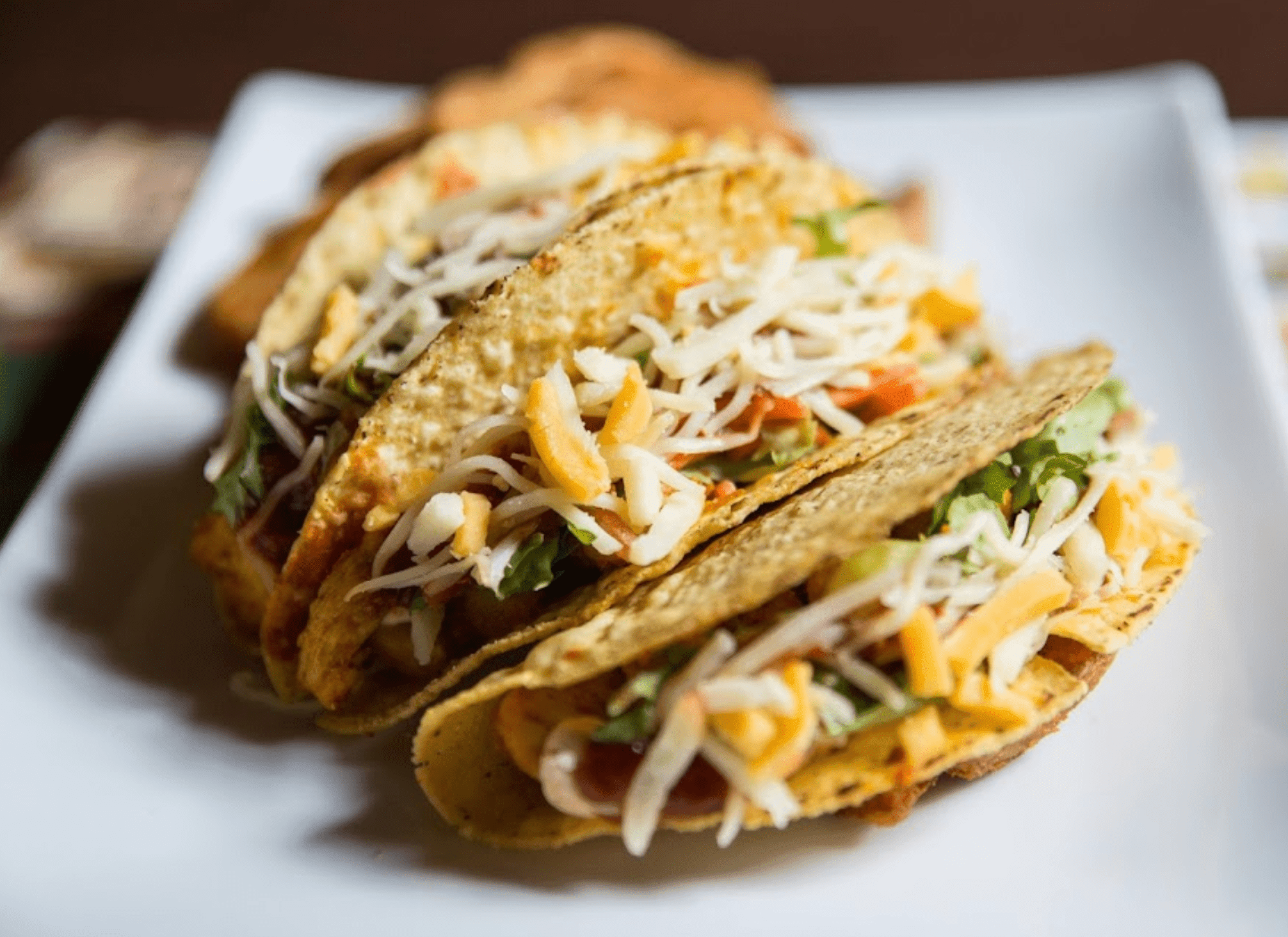 Tacos essen bei mexikanisches Restaurant