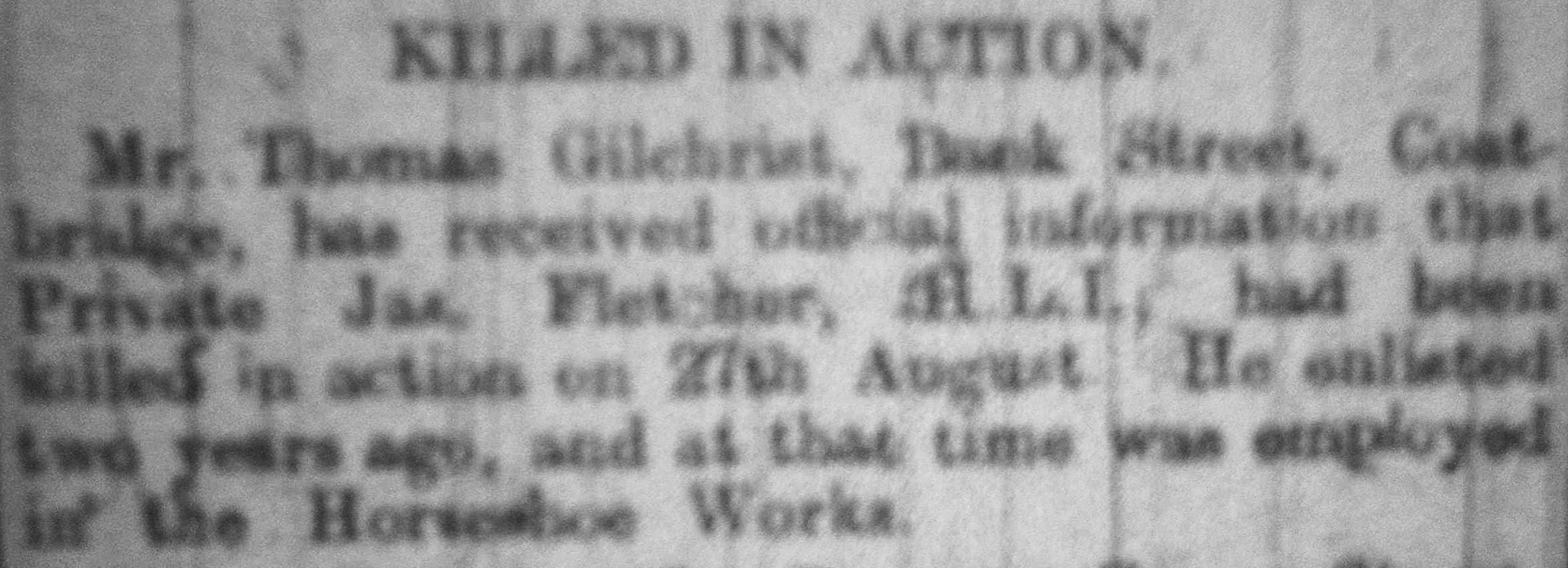 James Fletcher newspaper clipping