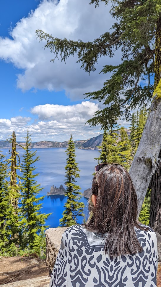 Crater Lake National Park, view from sun Notch Trail of Phantom Ship