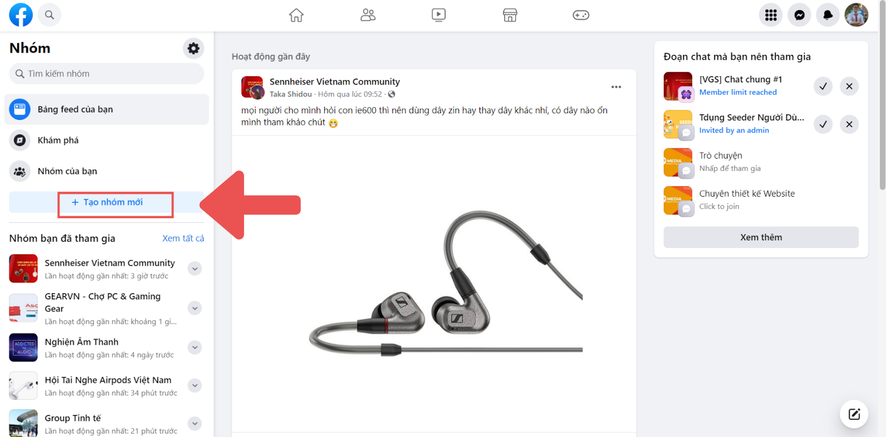 cách tạo group facebook