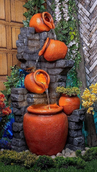 4 Steps Pot Big Fiber Fountain