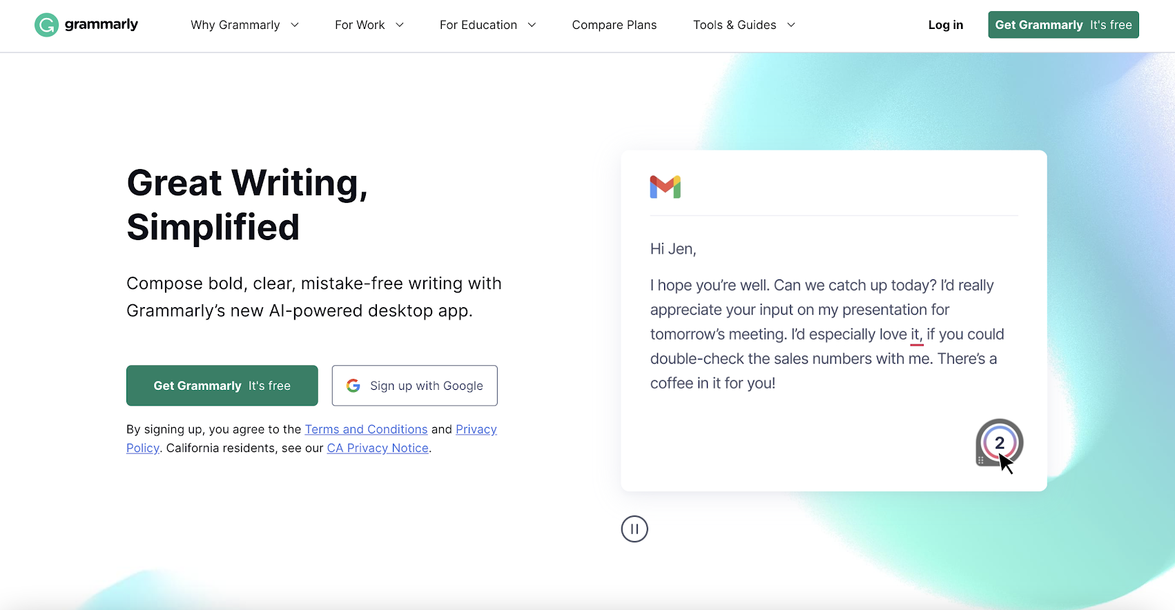 Grammarly AI Tool