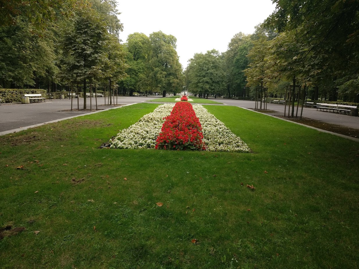 Beautiful flower line in the Saxon Garden