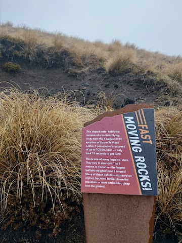 Te Maari volcano rock impact crater