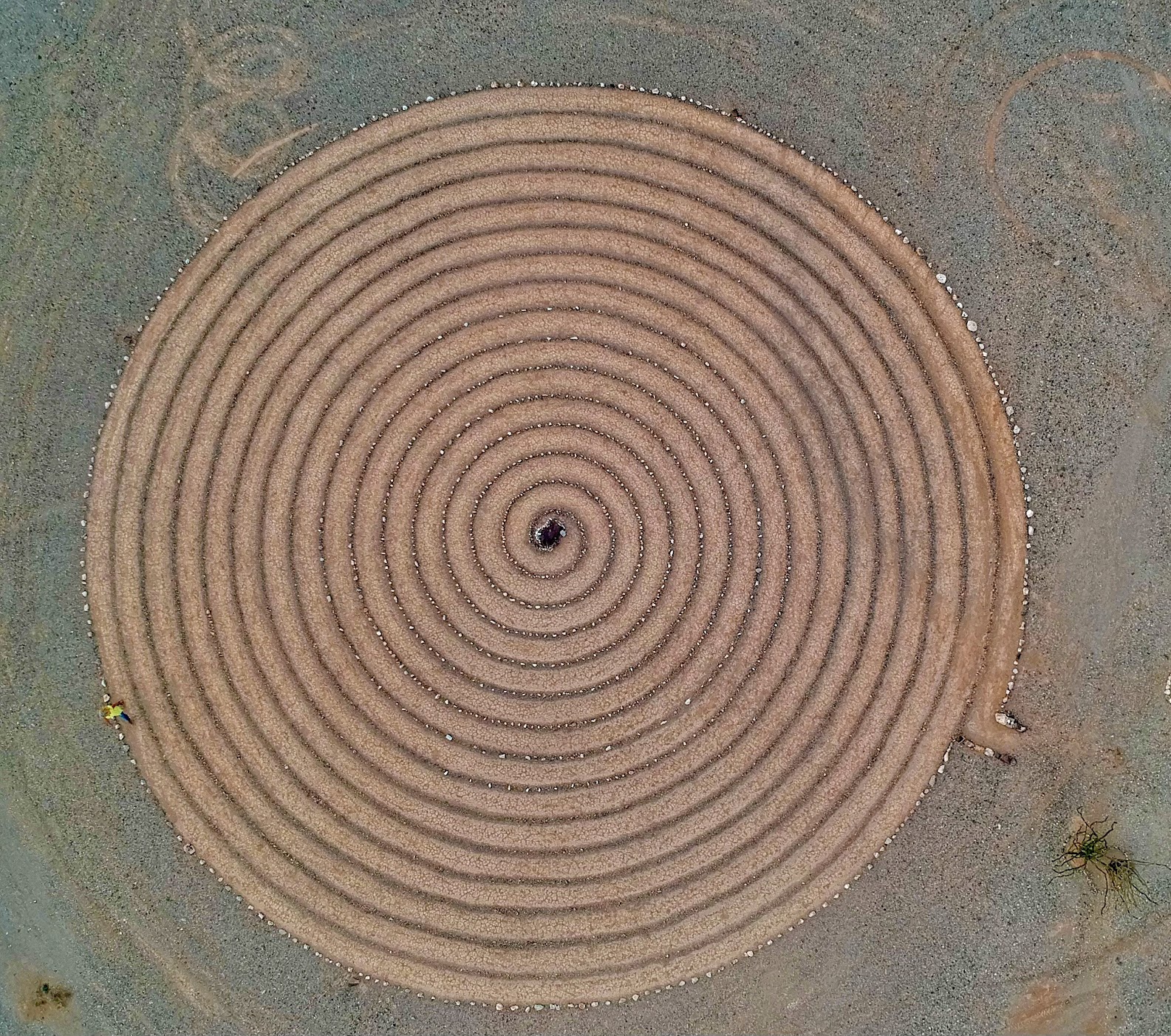 Walking a labyrinth in the Desert