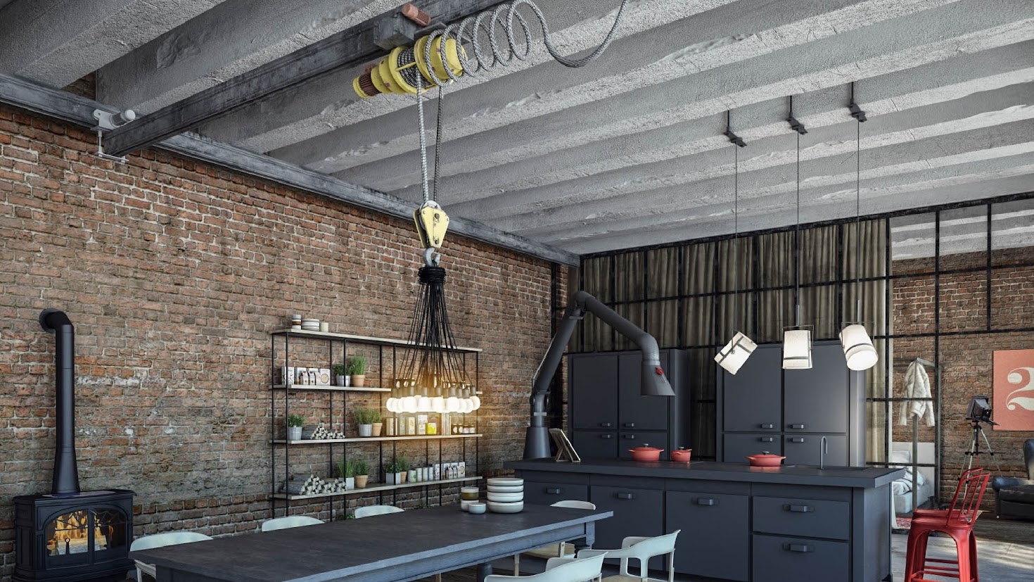 loft stílusú lakások