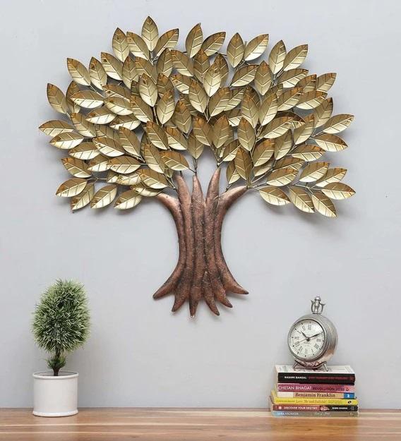 Metal golden Tree Wall Art