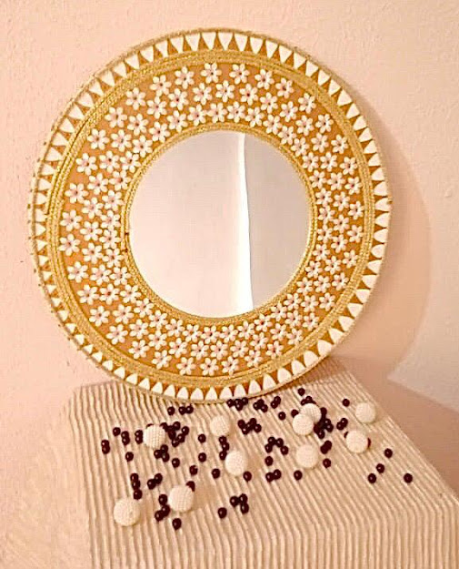 Handmade MDF Based Mirror for Home Decor