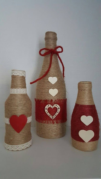 Handmade Bottle Art for Decor