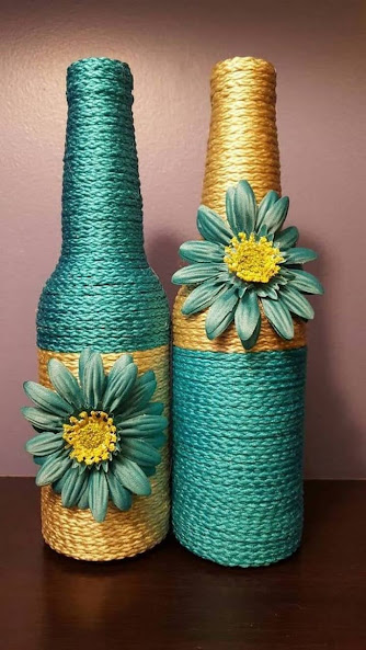 Handmade Bottle Art for Decor