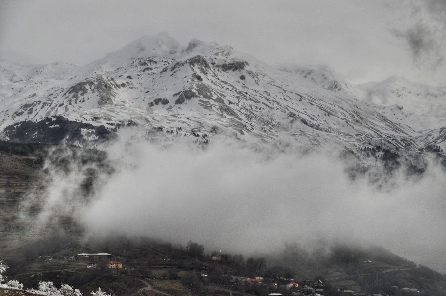 Snowy mountains in Radomire, Diber County, Albania