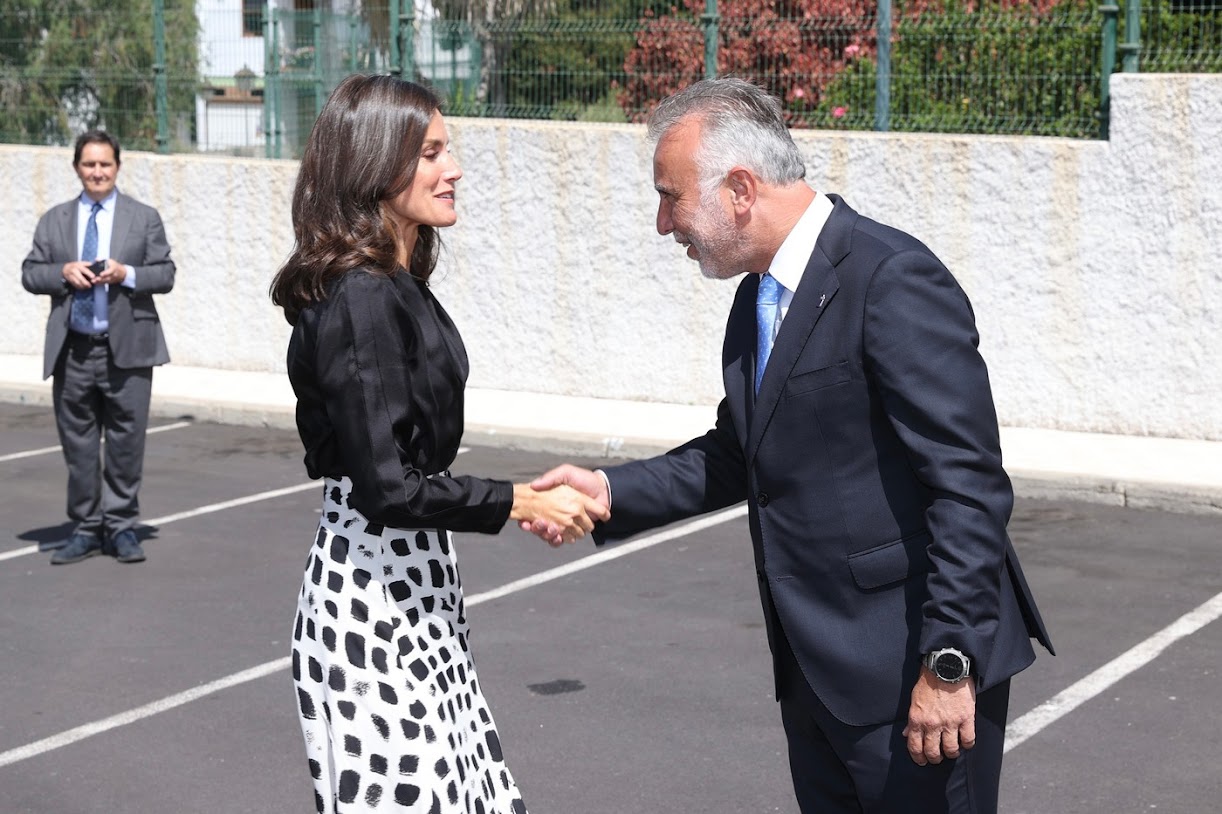 Queen Letizia of Spain attends the Opening of the School Year 2023/2024 at  CEIP do Camino Ingles on September 11, 2023 in Sigueiro/Orosos, Spain  Credit: agefotostock /Alamy Live News Stock Photo - Alamy