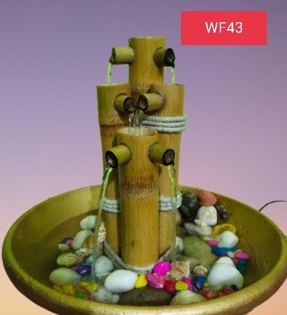 Handcrafted Small Cascading Bamboo Indoor Fountain