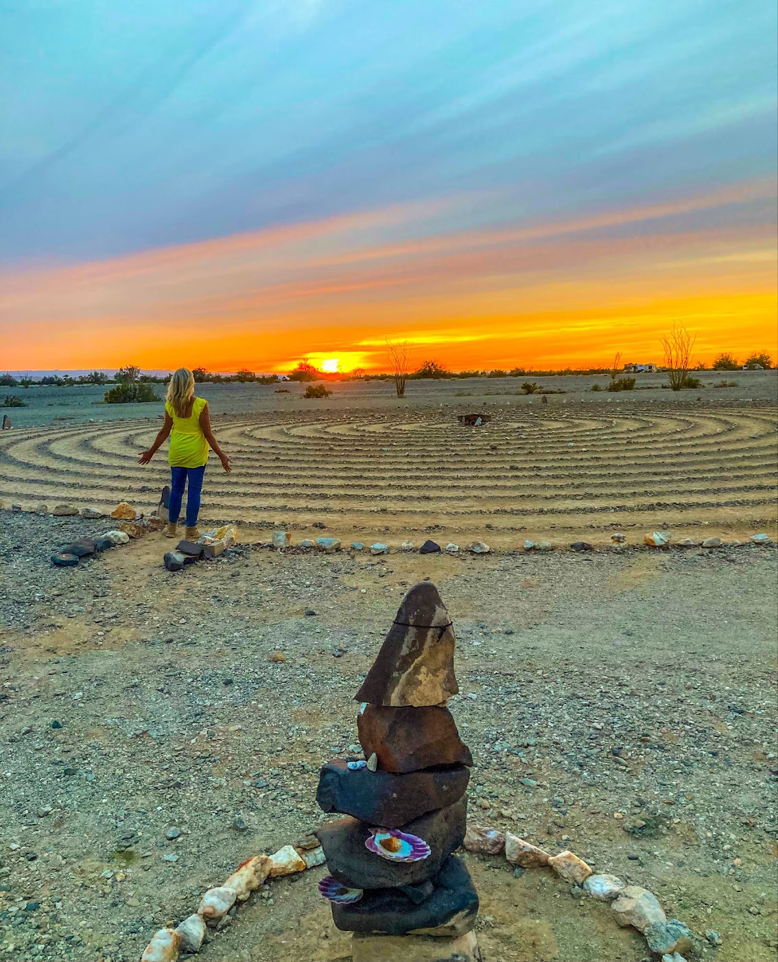 Finding Peace in the Desert
Sunset  labyrinth walk