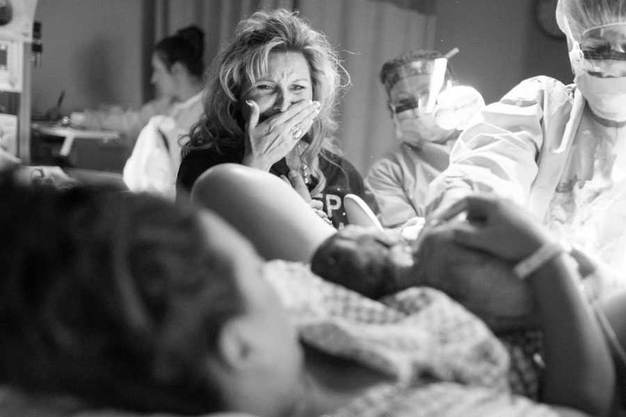 ‘Her expression to her miracle baby girl having a baby of her own could not have been captured more perfectly’