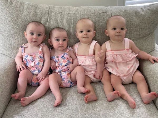 Two Sisters Give Birth To Identical Twin Girls Within Three Months Of Each Other