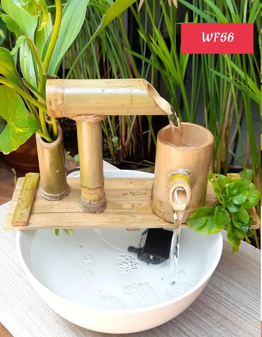 Handcrafted Mini Table Top Bamboo water fountain simple style