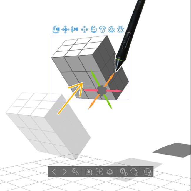 クリスタで傾いた3D素材の移動（オブジェクトに合わせる）