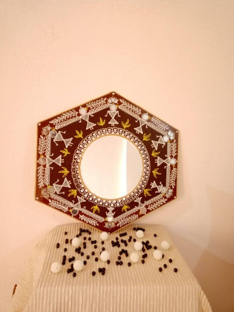 Handmade MDF Based Mirror for Home Decor