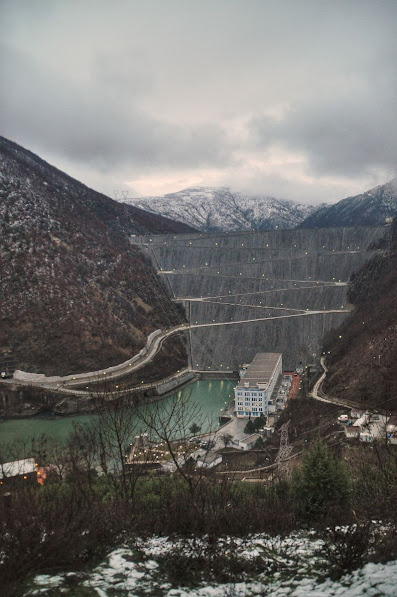 A large dam in Fierze, Shkoder County, Albania