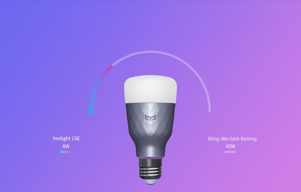 Công suất 6W giúp bóng đèn Yeelight tiết kiệm điện năng khi sử dụng