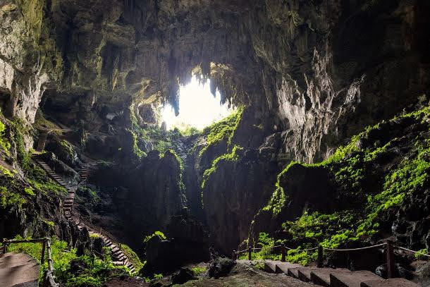 Climb with the monkeys into secret bat-filled caves