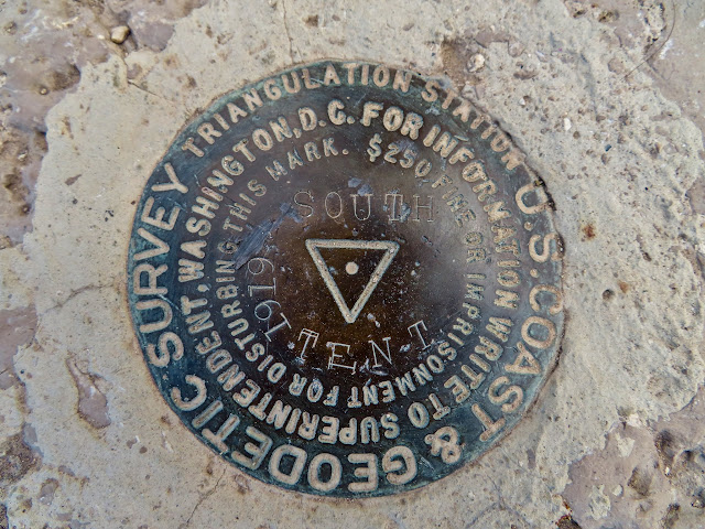 South Tent survey marker from 1919