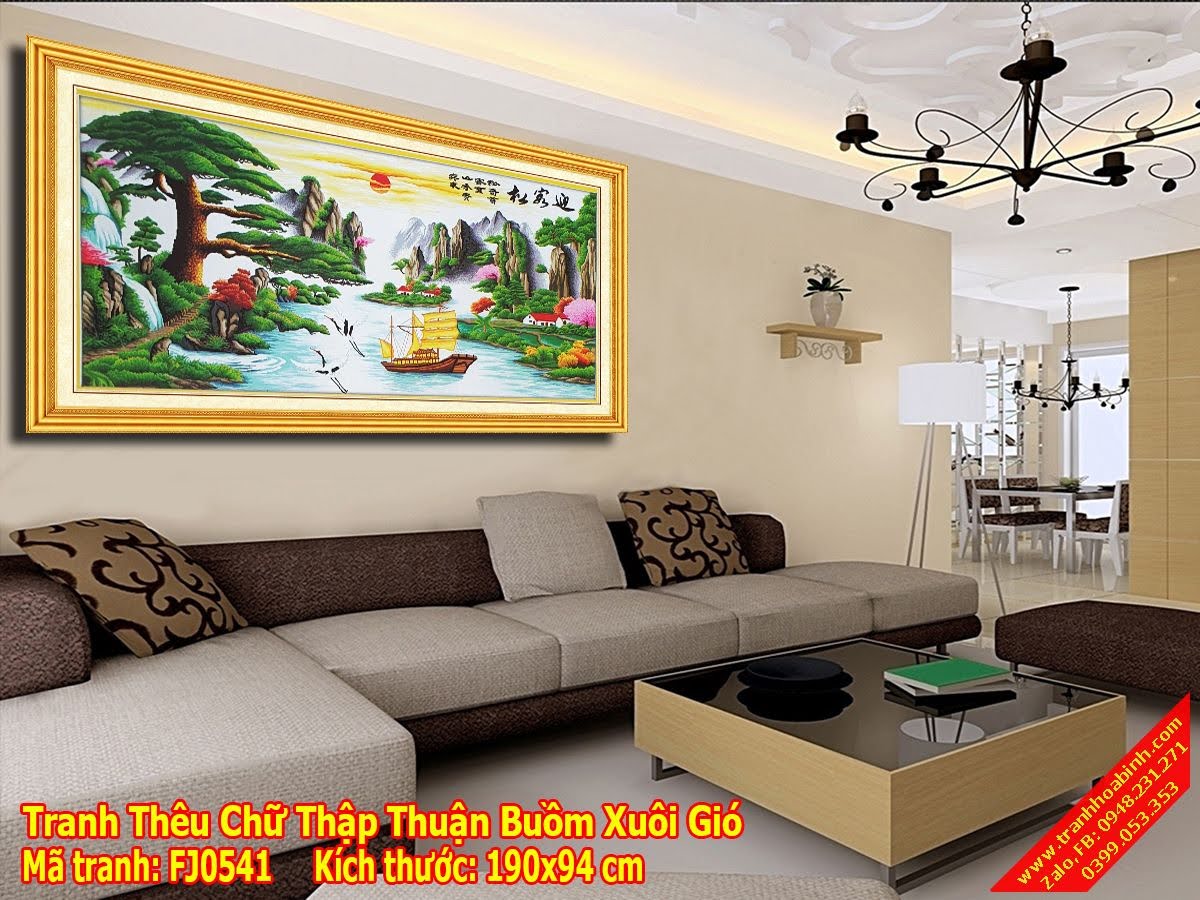 Tranh thêu Thuận buồm xuôi gió fj0541