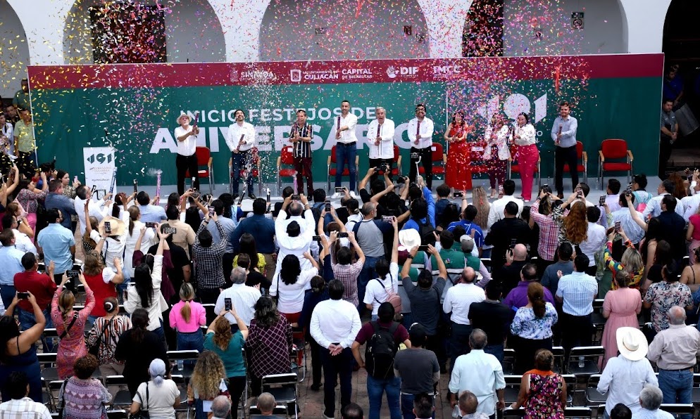 Rubén Rocha y Juan de Dios Gámez inician los Festejos del 491 Aniversario de Culiacán