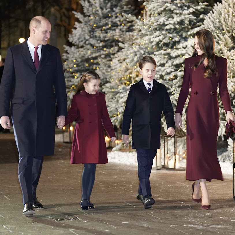 The Prince and Princess of Wales brought Prince George and Princess Charlotte to the Christmas Carol service Together at Christmas