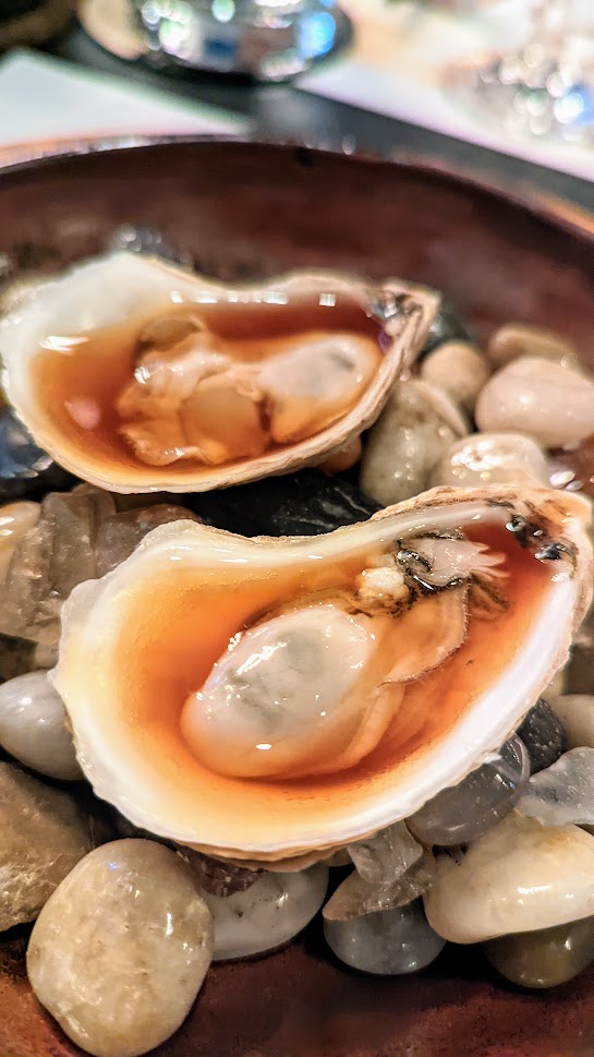 Nodoguro popup themed Izakaya in the Canaries - Oyster with Sudachi and pepper