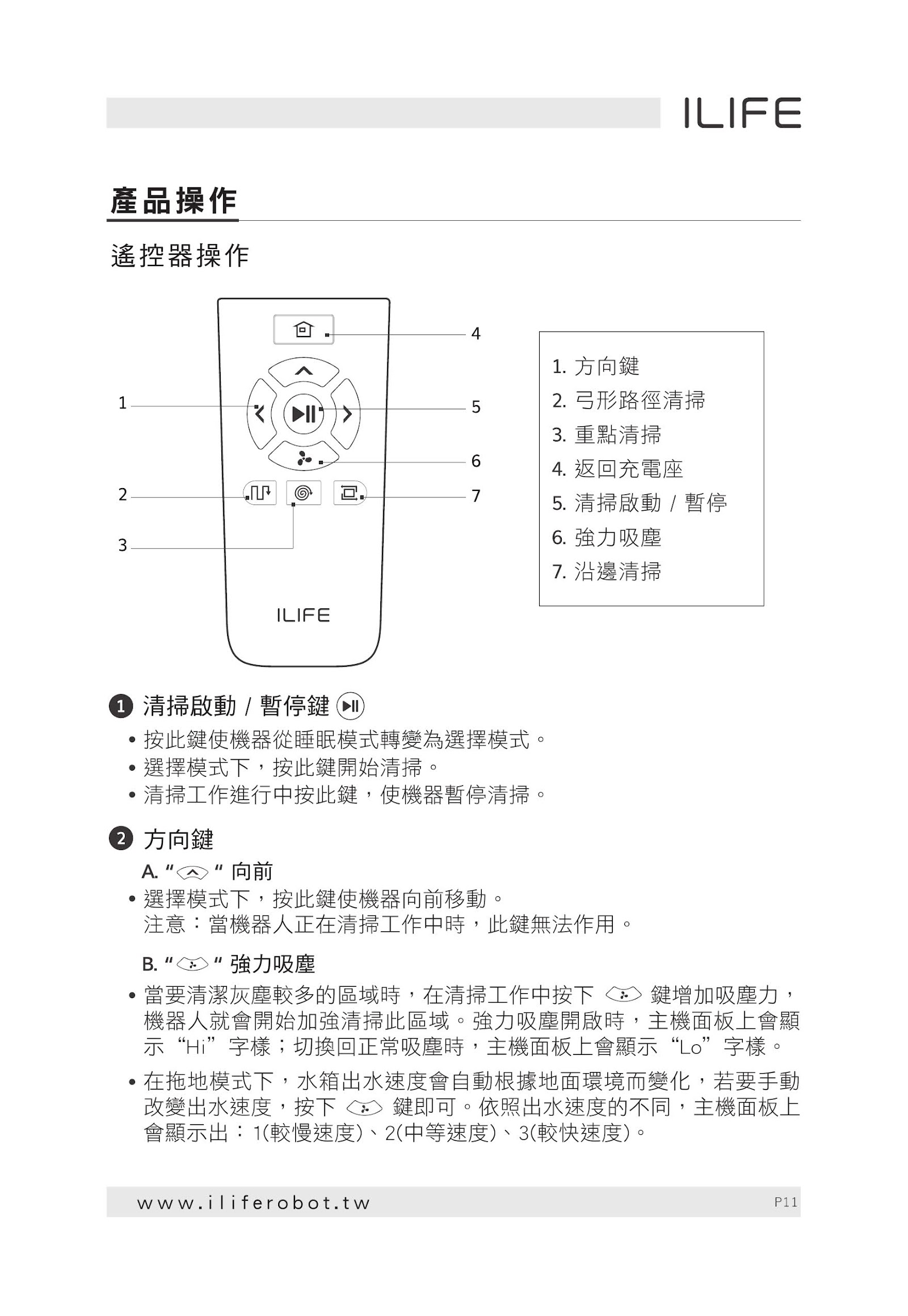 ILIFE ROBOT 掃地機器人 V8s-使用說明書