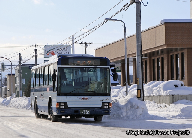 網走観光交通　網走線　･490　本社前にて_01