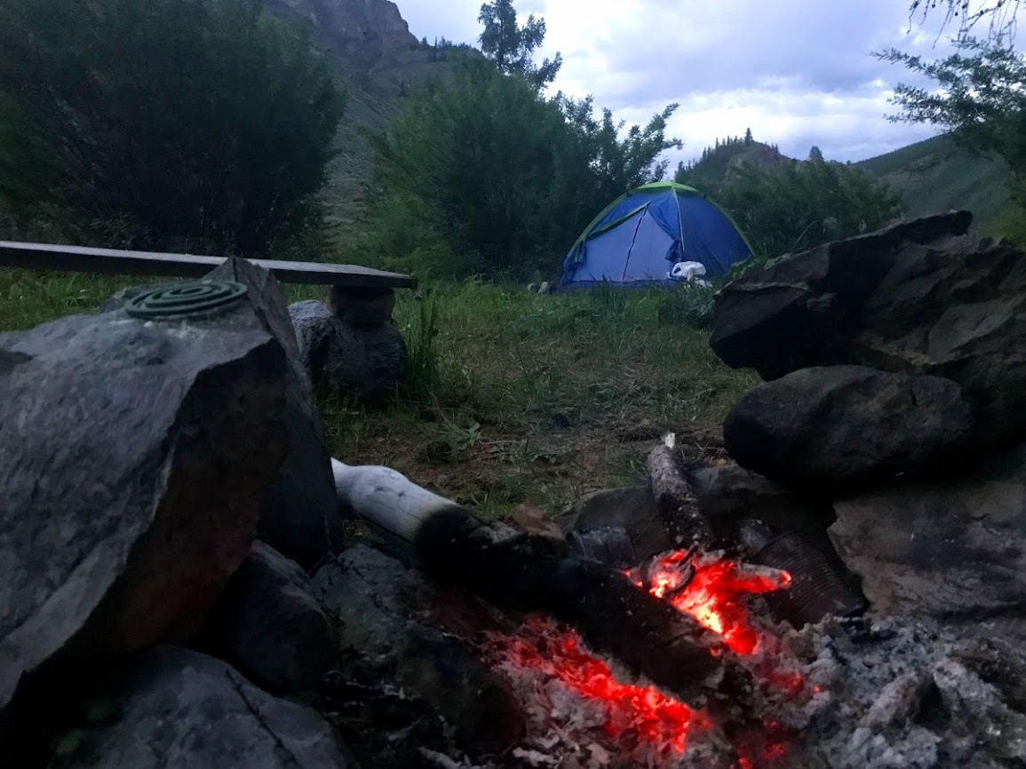 night in the altai mountains 