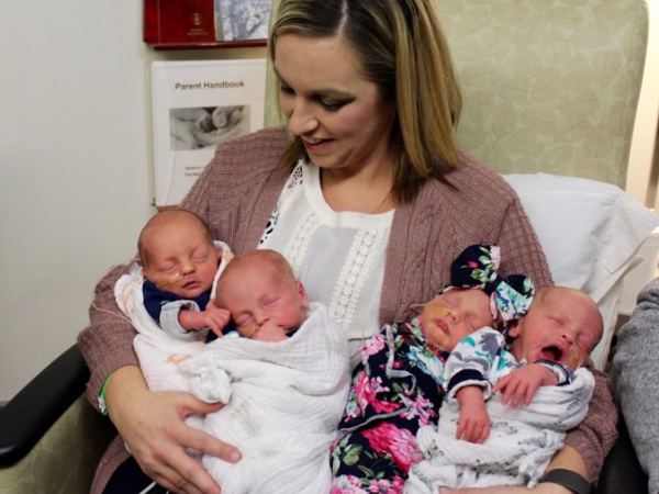 Welcome First Set of Quadruplets Born in Nebraska Come Home