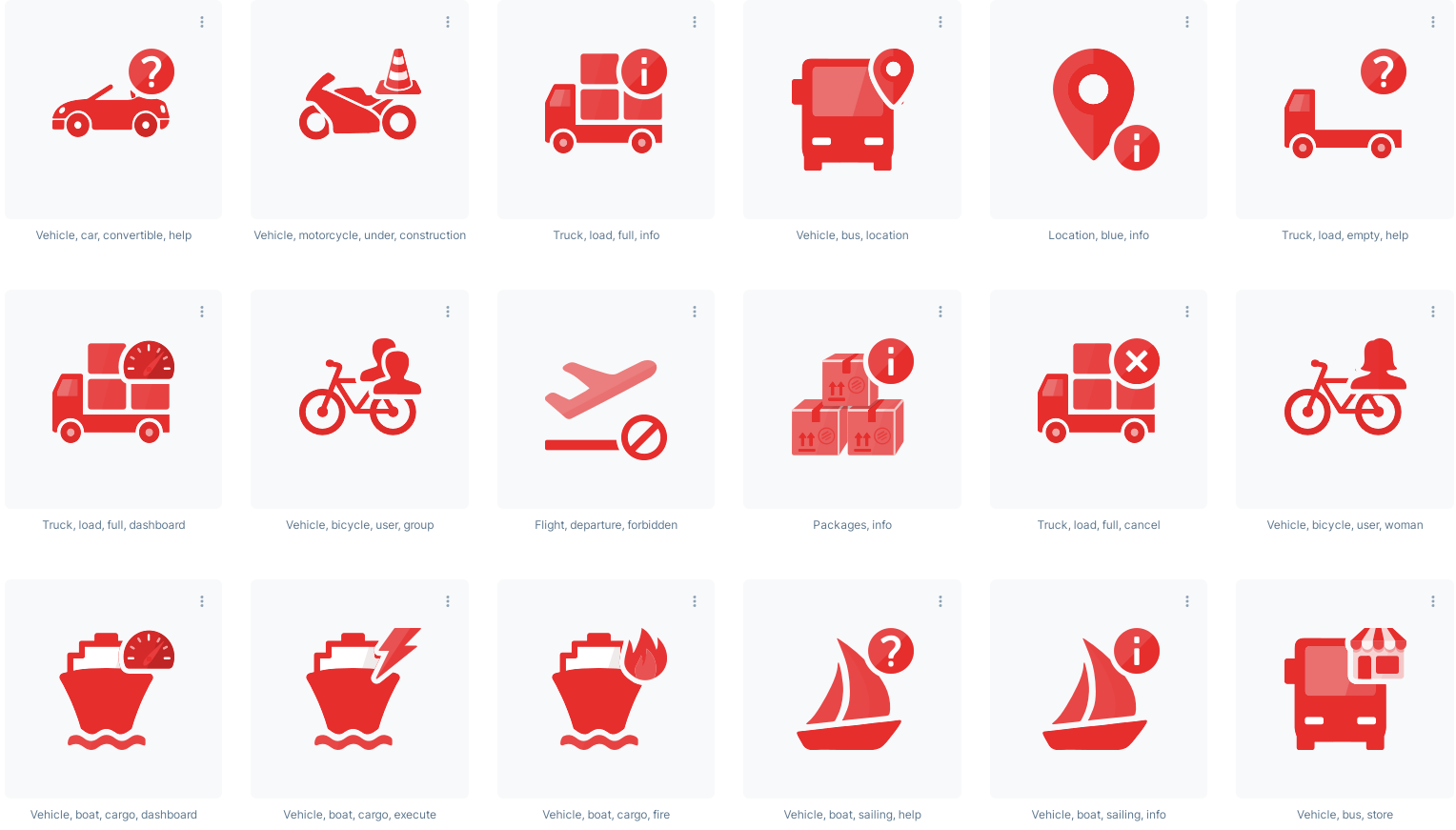 Transportation and Logistics transparent icons