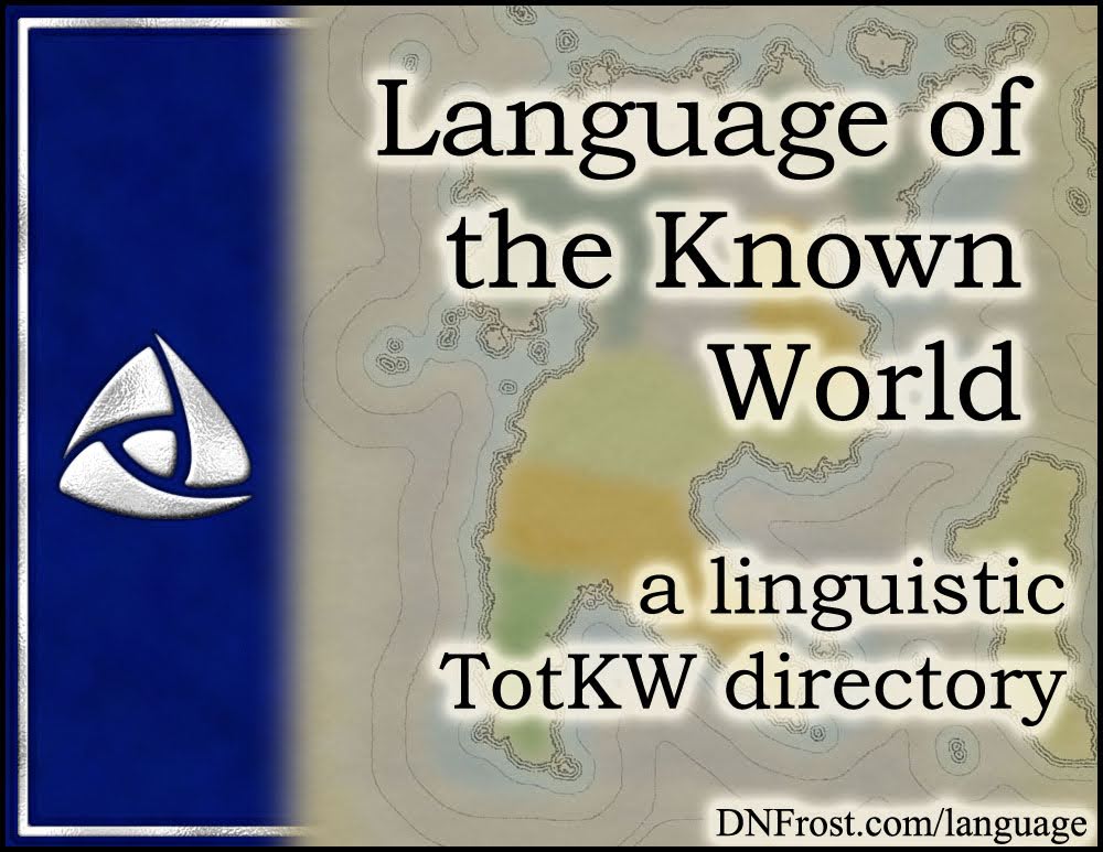 Language of Mother's Gate: exploring the languages of the First Chronicles www.DNFrost.com/language #TotKW A linguistic directory by D.N.Frost @DNFrost13 Part of a series.