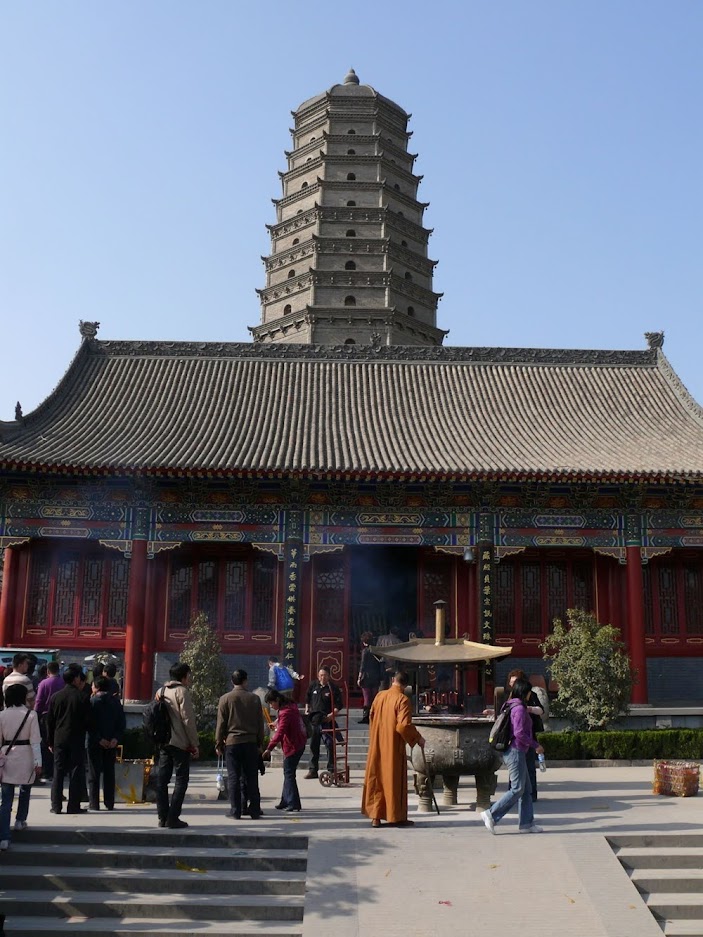 O osso do dedo de Buda no templo Famen na China