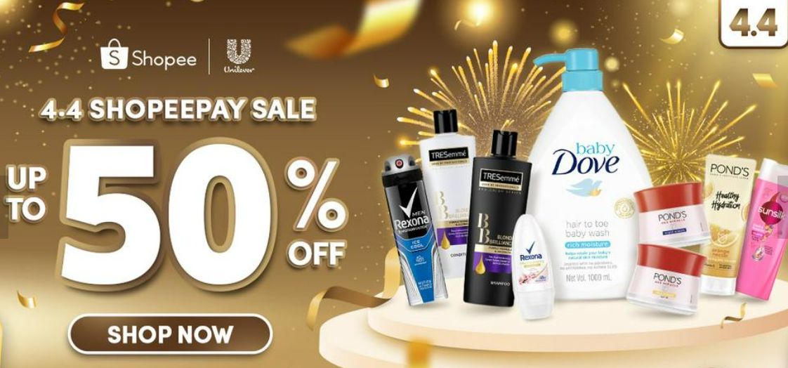 Unilever Beauty at the 4.4 ShopeePay Sale