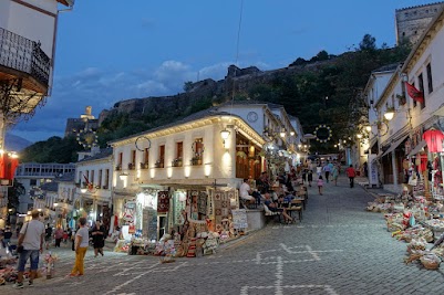 In der Altstadt von Gjirokastra.