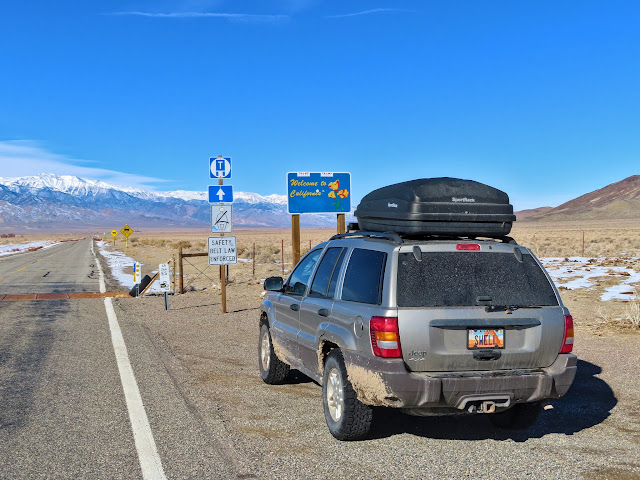 Entering California on Highway 266