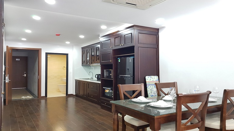 Elegant 2 – bedroom apartment with balcony in To Ngoc Van street, Tay Ho district for rent