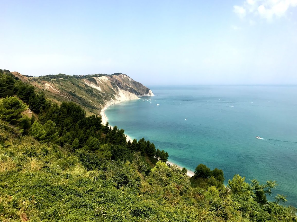 Beautiful view of the Adriatic coast from the slopes of Mount Conero