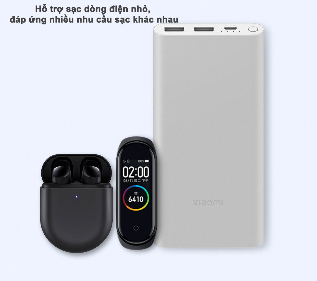 Pin sạc dự phòng 10000mAh Xiaomi PB100DZM 22.5W hỗ trợ sạc dòng điện thấp