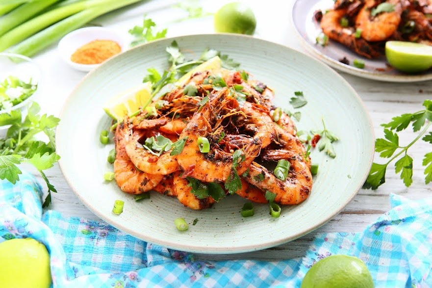 Stirfried Cajun Prawns