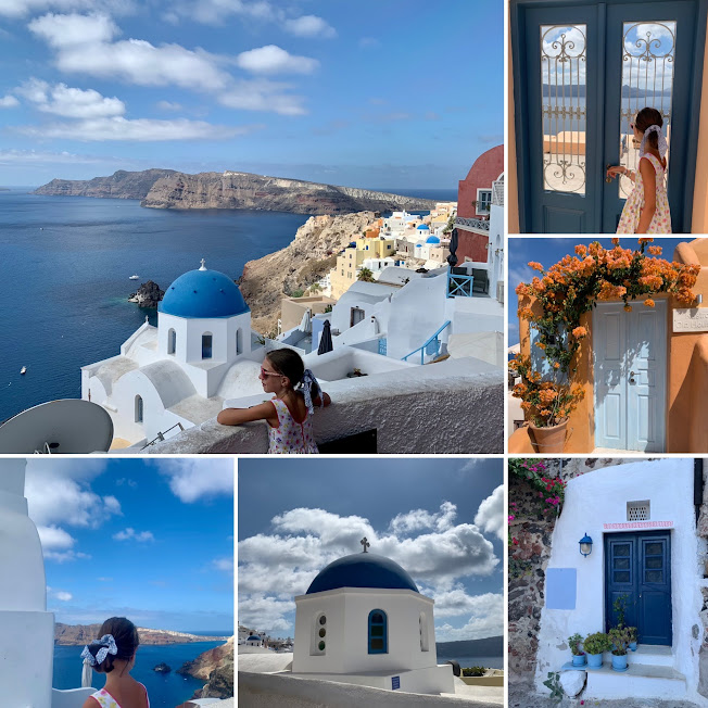 Adios, Santorini; hasta pronto, Grecia - Pequeñas Cícladas y Amorgos: acuarela de colores (1)