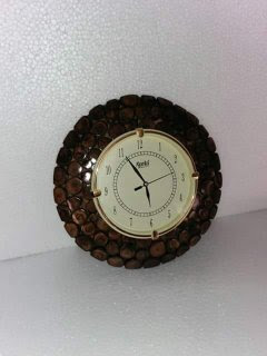 Handcarved Wooden Clock made by Artisan